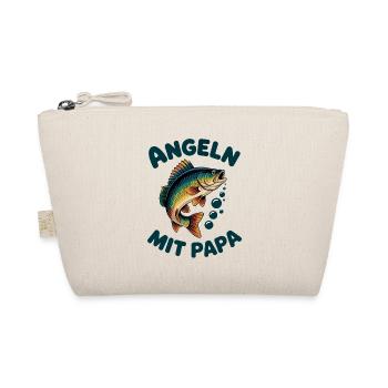 Angeln mit Papa mit springendem Barsch - Bio-Täschchen - Natur - Vorne