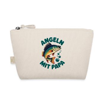 Angeln mit Papa mit springendem Barsch - Bio-Täschchen - Natur - Vorne