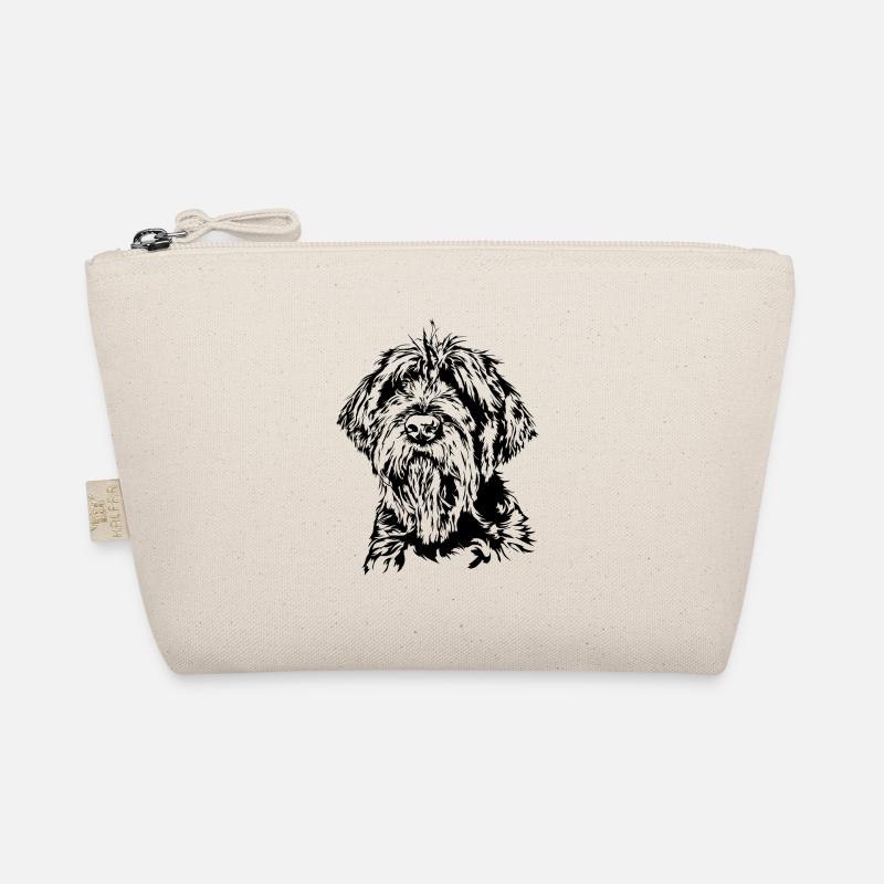 GRIFFON KORTHALS Portrait Jagdhunde Hunde Wilsigns - Bio-Täschchen - Natur
