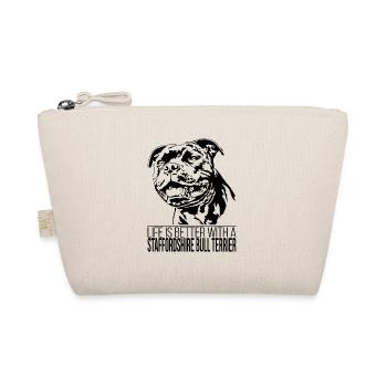 STAFFORDSHIRE BULL TERRIER life is better Wilsigns - Trousse biologique - nature - Devant