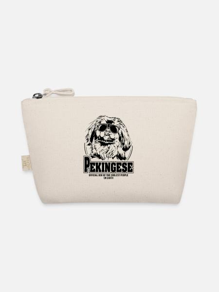 PEKINGESE coolest people dogs saying Wilsigns - Organic Pouch - nature - Front