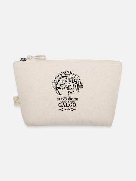 GALGO Schutzengel Hundespruch Windhund Wilsigns - Bio-Täschchen - Natur