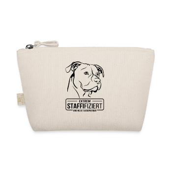 STAFFIFIZIERT American Staffordshire Hund Wilsigns - Bio-Täschchen - Natur - Vorne