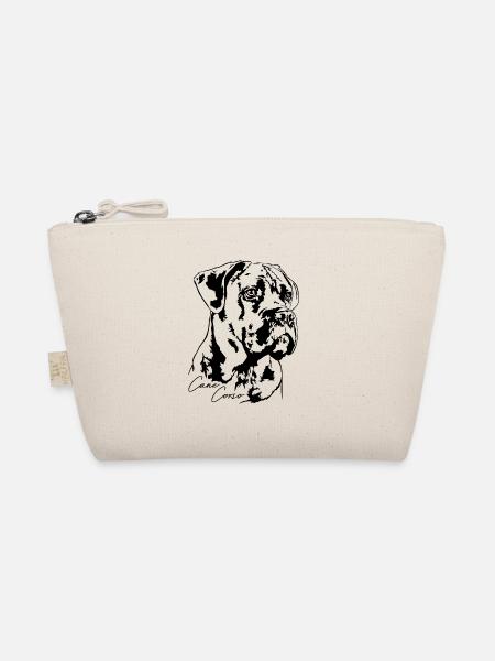Cane Corso Dog Portrait Dog Wilsigns - Organic Pouch - nature - Front