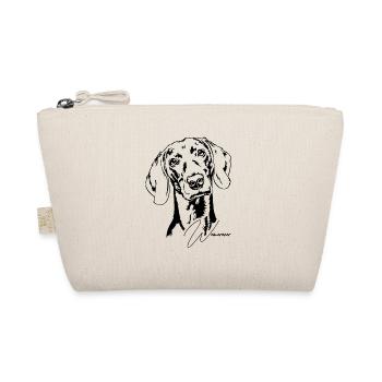 Weimaraner Portrait Dog Dogs Wilsigns - Organic Pouch - nature - Front