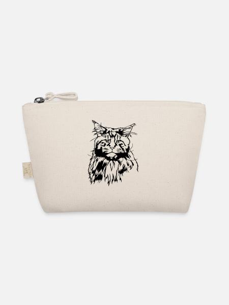 Maine Coon Cat Cats Pedigree Cat Wilsigns - Organic Pouch - nature - Front