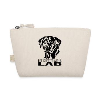 Lab life is better Labrador Labbi Hunde Wilsigns - Bio-Täschchen - Natur - Vorne