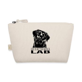 Lab life is better Labrador Labbi Dogs Wilsigns - Organic Pouch - nature - Front