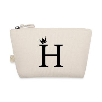 H Monogramm-Krone - Bio-Täschchen - Natur - Vorne