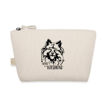 Loved by a Keeshound Hundespruch Hunde Wilsigns - Bio-Täschchen - Natur - Vorne