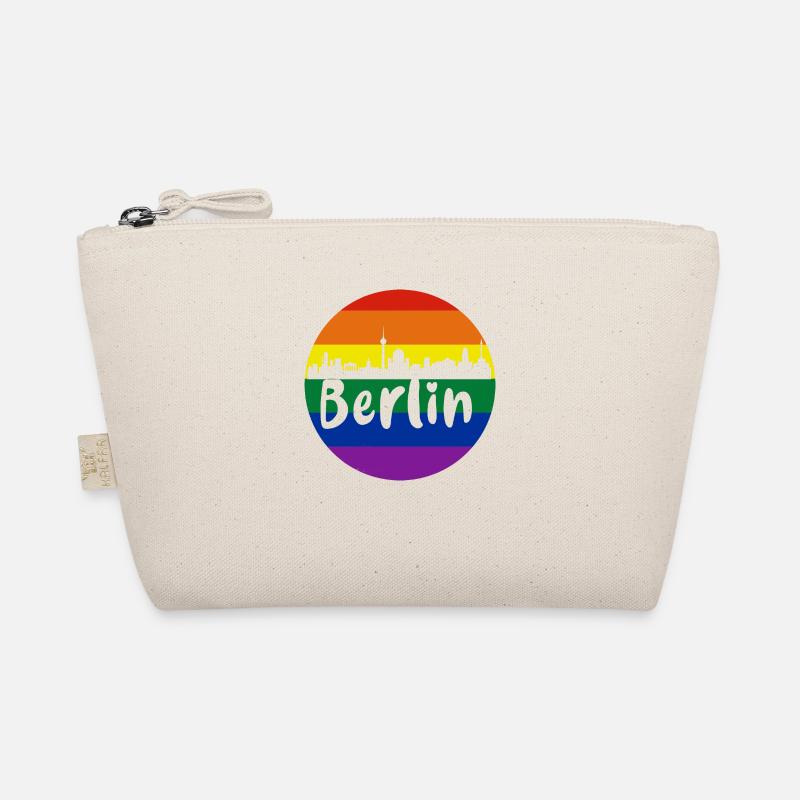 Berlin, skyline, coloré, silhouette, cercle, logo, LGBT Trousse biologique