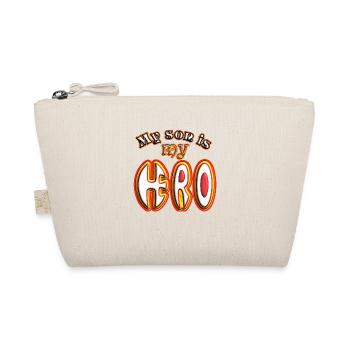My son is my hero saying - Organic Pouch - nature - Front