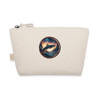 Fish,Wave,Gold,Sea,Sunrise,Blue - Organic Pouch - nature - Front