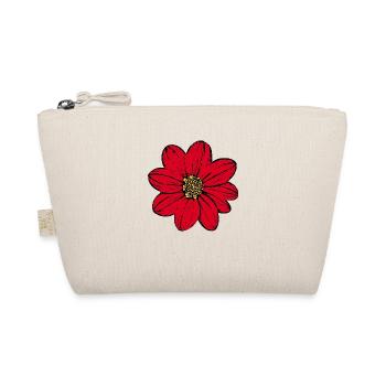 Blume rot rote Blume Blumen Geschenk - Bio-Täschchen - Natur - Vorne