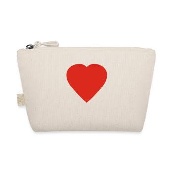 Amour du cœur rouge - Trousse biologique - nature - Devant