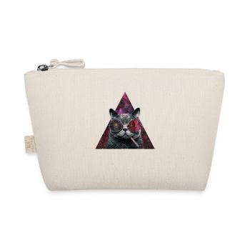 Hipster Cat Rauchen - Bio-Täschchen - Natur - Vorne
