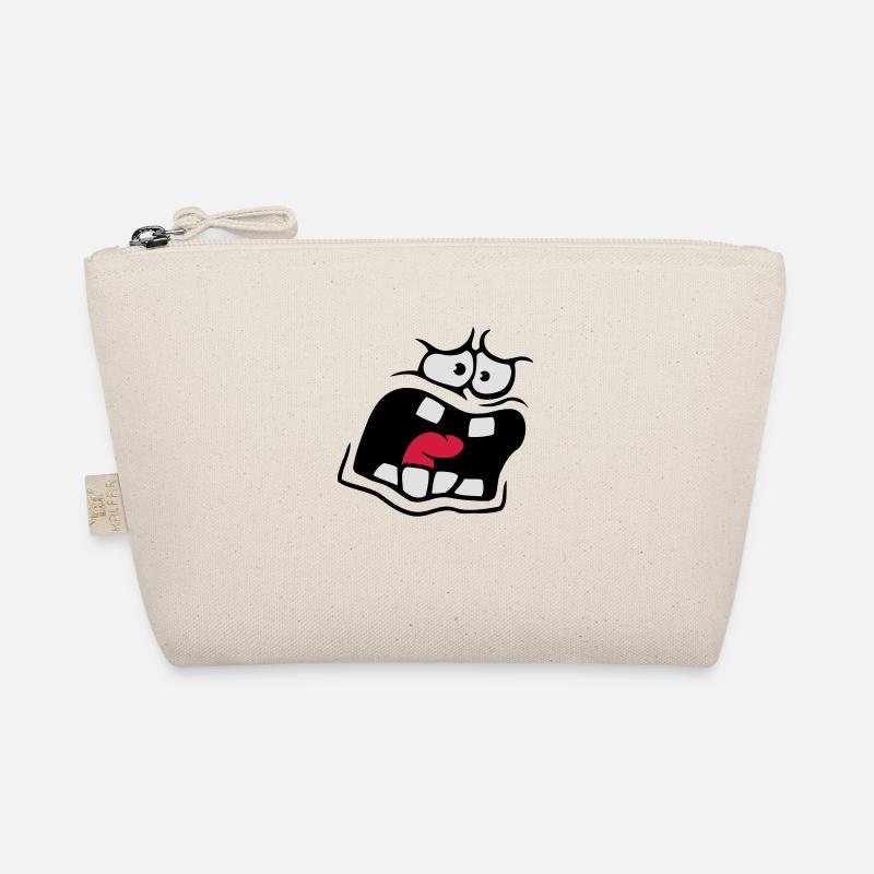 Screaming Anxious Comic Cartoon Face Organic Pouch