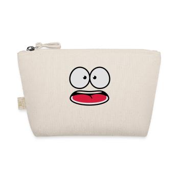 Visage de dessin animé effrayé et peu sûr de lui - Trousse biologique - nature - Devant