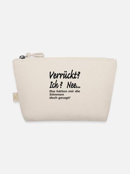 verrückt ich verrückt - Bio-Täschchen - Natur - Vorne