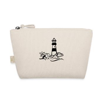 leuchtturm papierschiff - Bio-Täschchen - Natur - Vorne