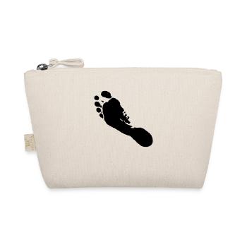 barefoot left (footprint) / Barfuß links ( - Organic Pouch - nature - Front