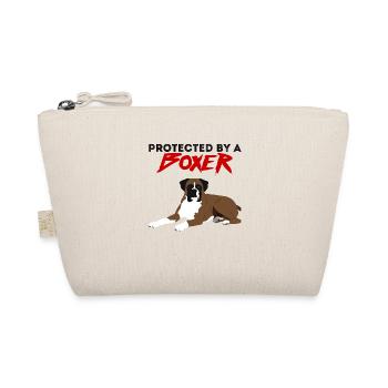 Dog / Boxer: Protected By A Boxer - Organic Pouch - nature - Front