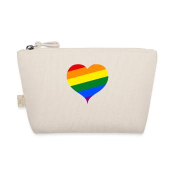 LGBT PRIDE heart - Organic Pouch - nature - Front