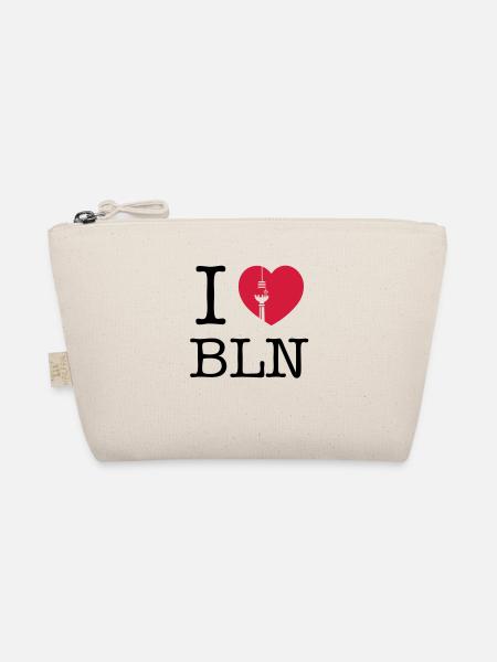 I HEART BERLIN - I LOVE BERLIN - TOWER - TV - Organic Pouch - nature - Front