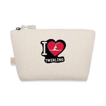 i love sports heart twirling baton3 - Organic Pouch - nature - Front