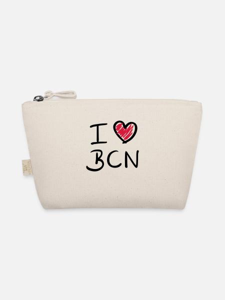 i love bcn - barcelona - Bio-Täschchen - Natur - Vorne