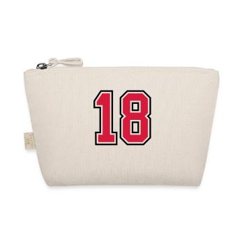 18 sports jersey football number - Organic Pouch - nature - Front