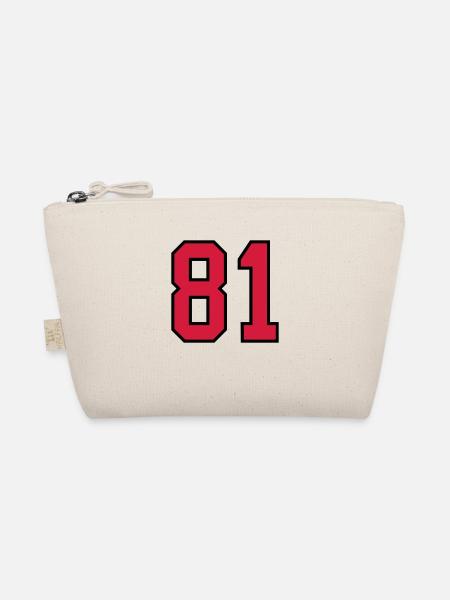 81 sports jersey football number new - Organic Pouch - nature - Front