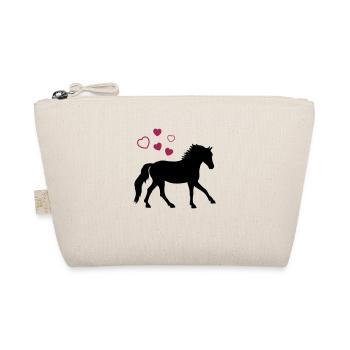 Horse with Hearts - Bio-Täschchen - Natur - Vorne