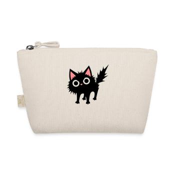 Schwarze Katze - Bio-Täschchen - Natur - Vorne