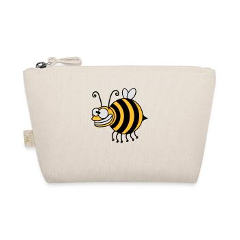 Funny thickness crazy bee - Organic Pouch - nature - Front