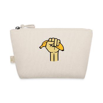fist banana fruit delicious hunger eat healthy hand - Organic Pouch - nature - Front