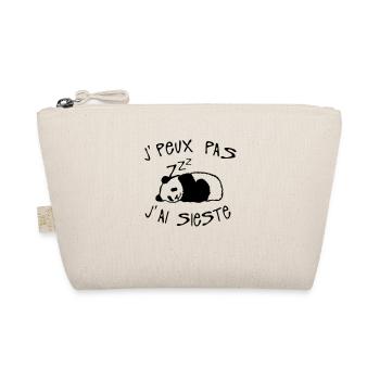 peux pas j ai sieste panda dort - Trousse biologique - nature - Devant