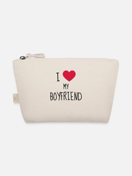 Love Girlfriend Boyfriend Liebe Amour Wedding - Organic Pouch - nature - Front