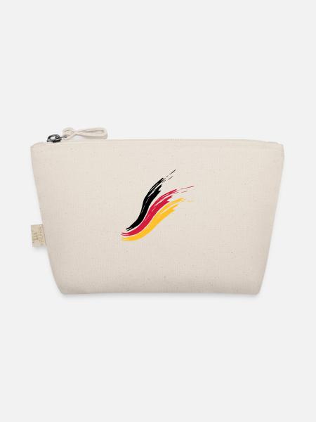 germany flag country proud homeland german tri - Organic Pouch - nature - Front
