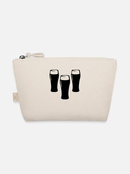 bier_glas_02 - Organic Pouch - nature - Front