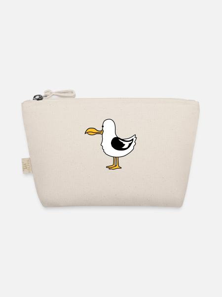 funny moeve beach bird hunger - Organic Pouch - nature - Front