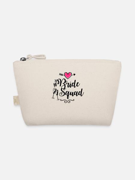 bride squad heart - Bio-Täschchen - Natur - Vorne