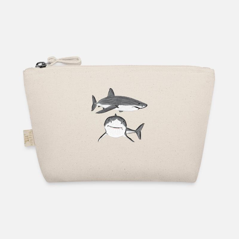 Great White Shark V design Organic Pouch