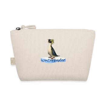winterbader eisbader winter pinguin winterbaden - Bio-Täschchen - Natur - Vorne