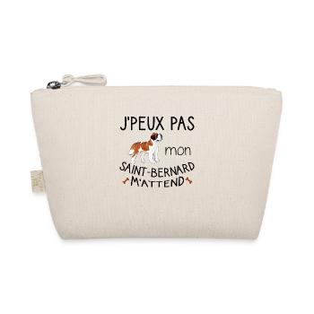 J'peux pas mon saint bernard m'attend.humour chien - Trousse biologique - nature - Devant