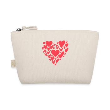 Heart made up of hearts - Organic Pouch - nature - Front