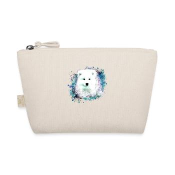 Samoyed, Dog, Watercolor Painting, Blue - Organic Pouch - nature - Front