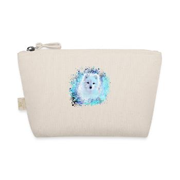 blue , polar fox, fox, white , watercolor , painting - Organic Pouch - nature - Front