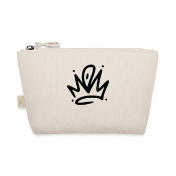 Emoji crown crowns sketch black - Organic Pouch - nature - Front