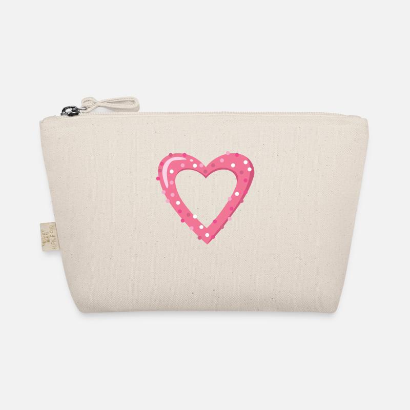 Rosa Herz Bio-Täschchen
